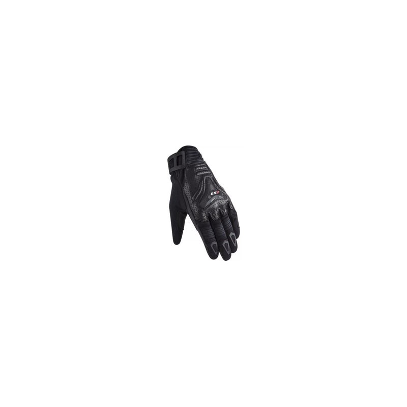 GUANTES VEL LS2 NGO/GRS AL TERRAIN TEXTIL/PIEL