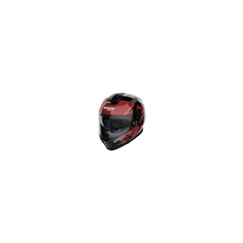 Casco N80-8 Meteor N-com 68 Ngo/rojo Nolan