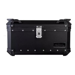 BAUL TRASERO MOTOCICLETA KOHL Q3-ECON ALUMINIO NEGRO 60 LTS