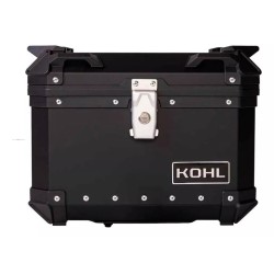 BAUL TRASERO MOTOCICLETA KOHL Q1 ALUMINIO NEGRO 40 LTS