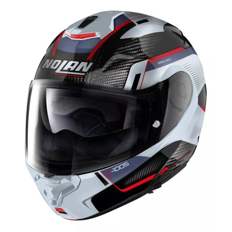 Casco X-1005 Ultra Undercover n-com 43 Bco/Rjo/Azul Nolan