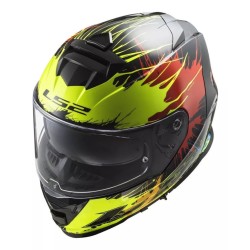 CASCO CERRADO LS2 STORM II DROP NGO/AMA/ROJ FF800