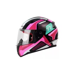 CASCO CERRADO LS2 RAPID II HYPER SPEED NGO/FUCSIA FF353
