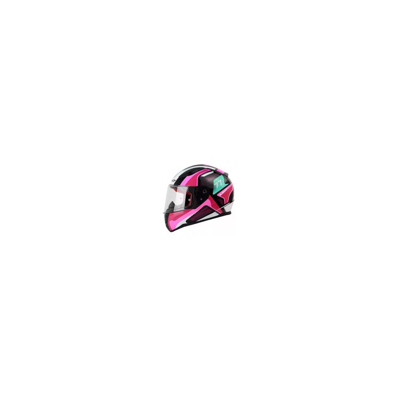 CASCO CERRADO LS2 RAPID II HYPER SPEED NGO/FUCSIA FF353