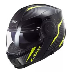 CASCO ABATIBLE LS2 SCOPE II SKID NGO/AMA FLUO FF902 SIN PINLOCK