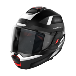 Casco N120-1 Subway n-com 21 Ngo/Bco/Rjo  Nolan